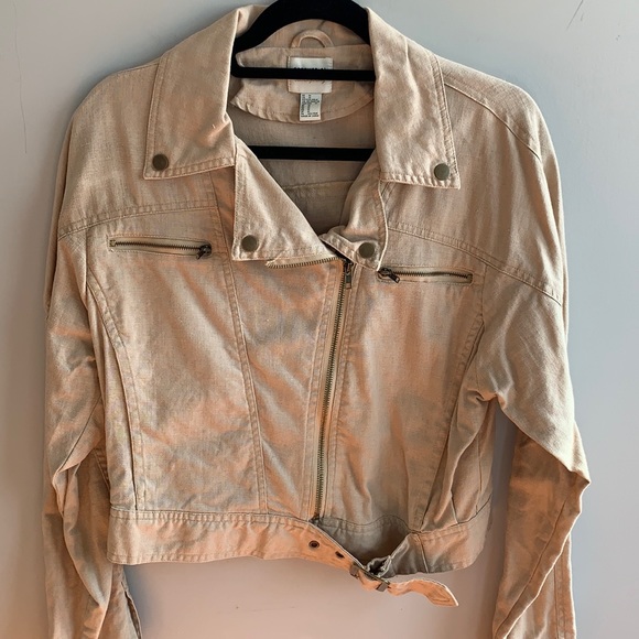 Forever 21 Moto Jacket - Linen/ cotton - Picture 1 of 6